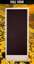 Swinging screen door with no pushbars